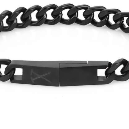 Brățară Masculină Minimalistă din Oțel Inoxidabil, Finisaj Negru Mat cu Închidere Magnetică