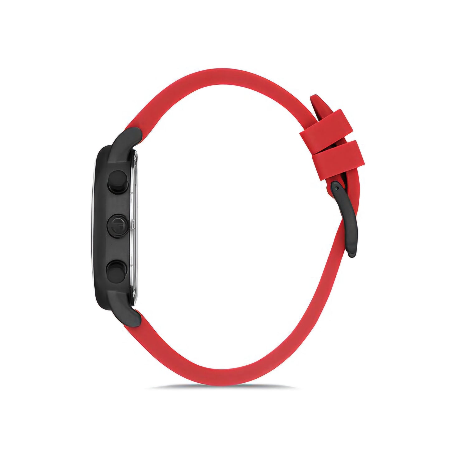 Ceas Sport pentru Bărbați, Design Rotund Negru cu Funcție Dual Time și Curea din Silicon