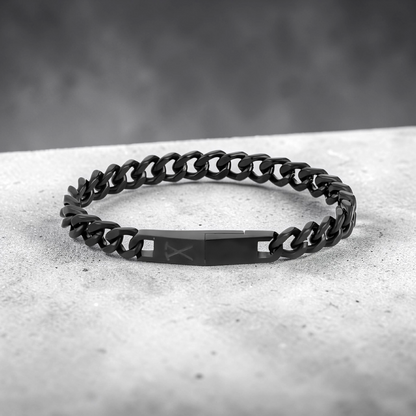 Brățară Masculină Minimalistă din Oțel Inoxidabil, Finisaj Negru Mat cu Închidere Magnetică