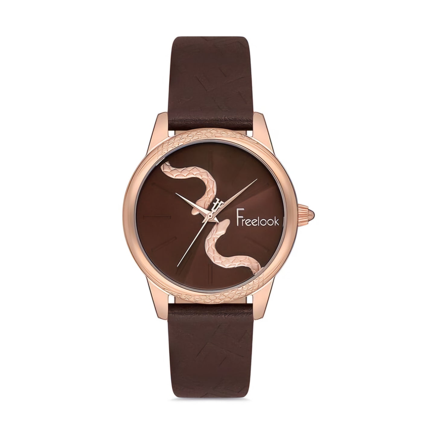 Ceas de Damă Freelook Belle Fashion, Șarpe 3D și Curea din Piele