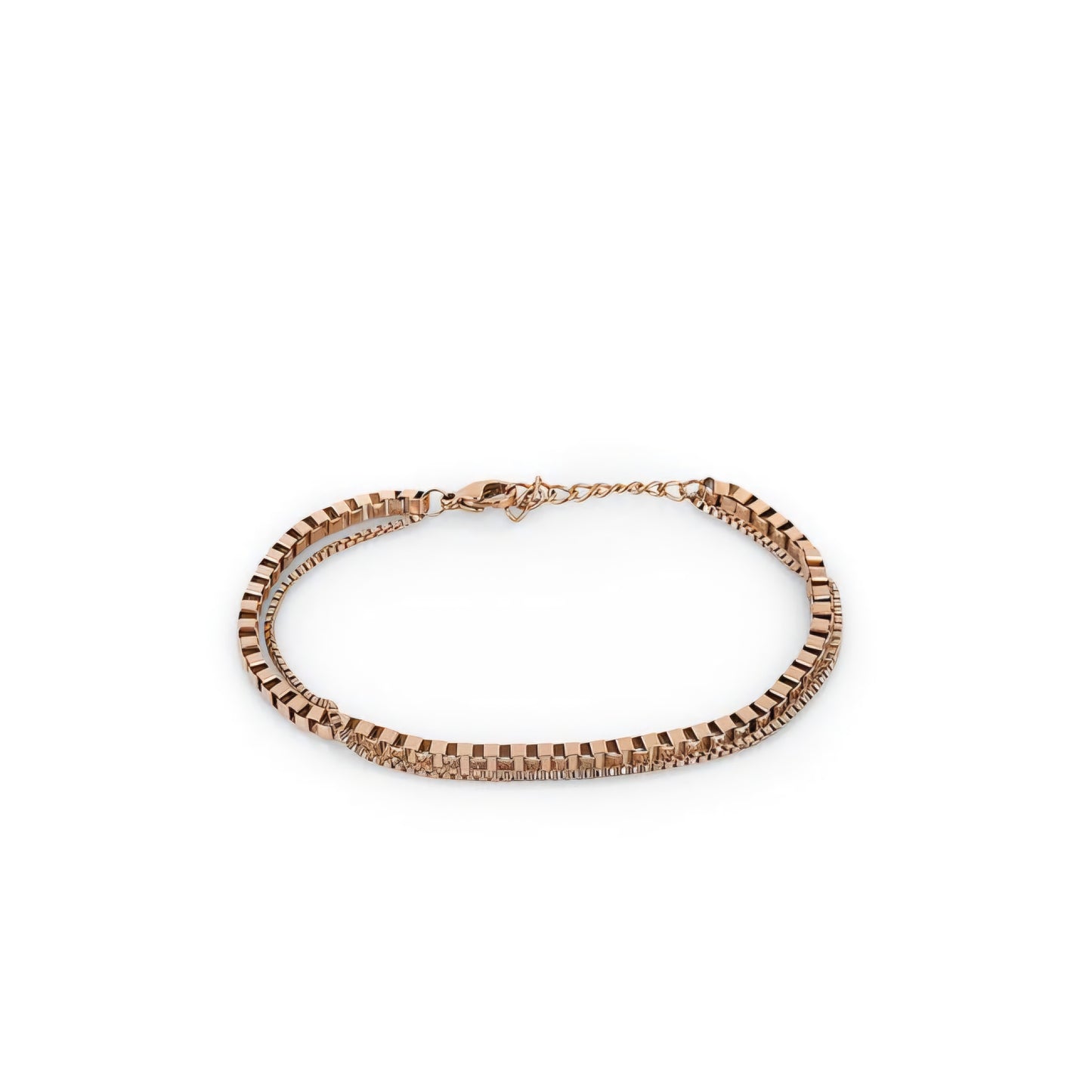 Brățară de Damă din Oțel Inoxidabil, Design Texturat Auriu Rose