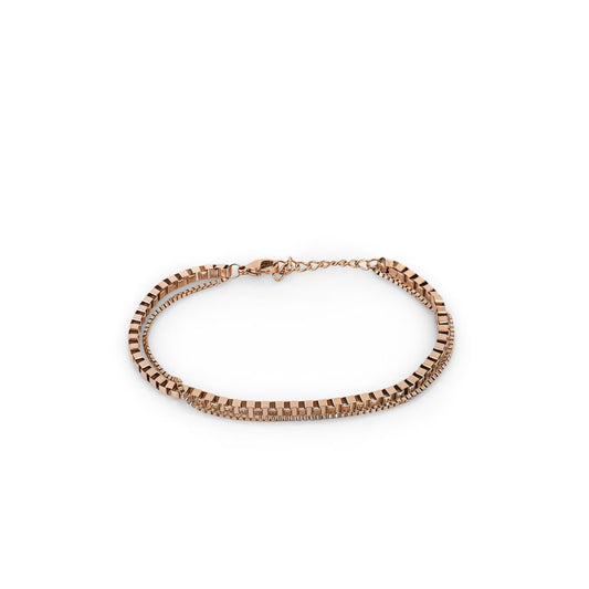 Brățară de Damă din Oțel Inoxidabil, Design Texturat Auriu Rose