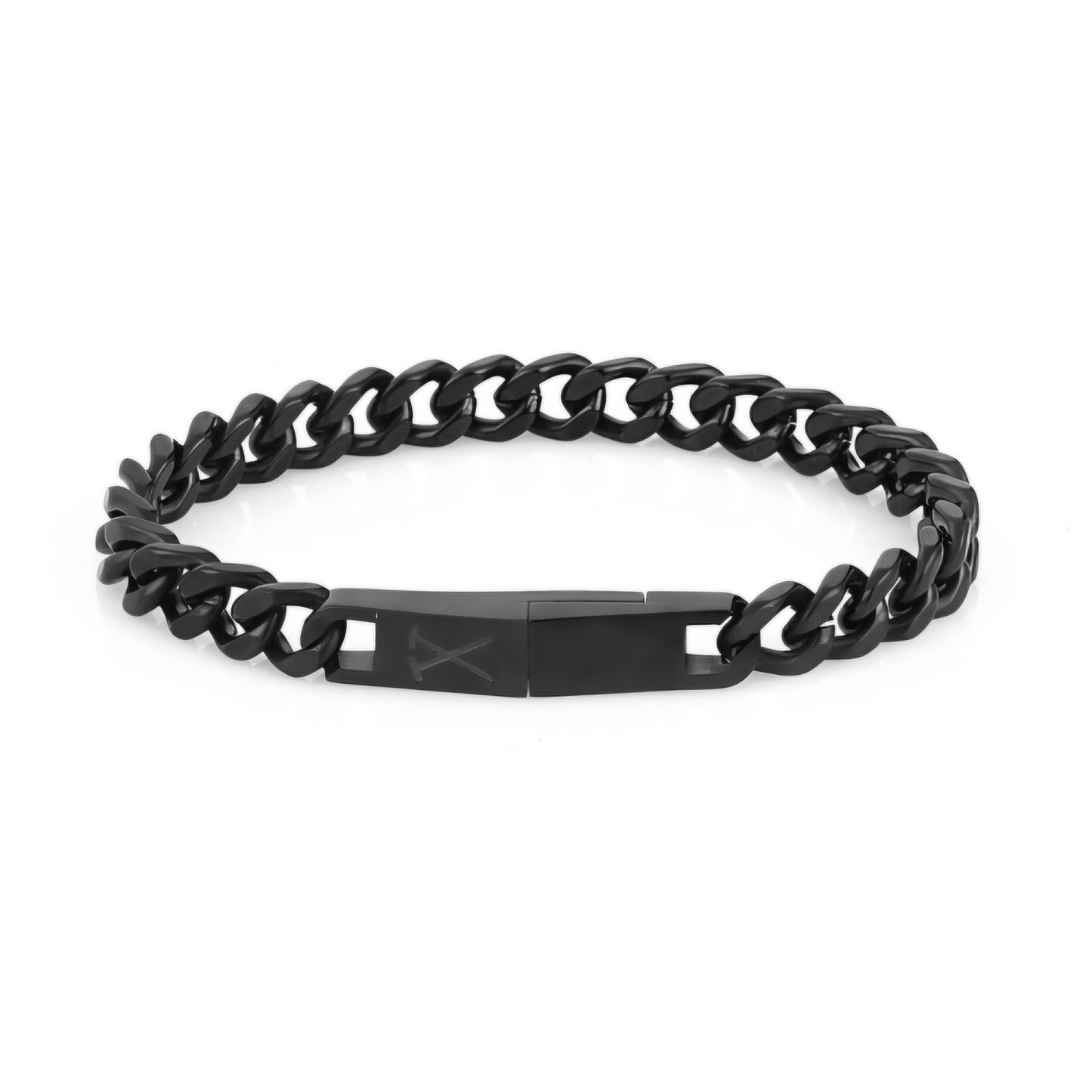 Brățară Masculină Minimalistă din Oțel Inoxidabil, Finisaj Negru Mat cu Închidere Magnetică