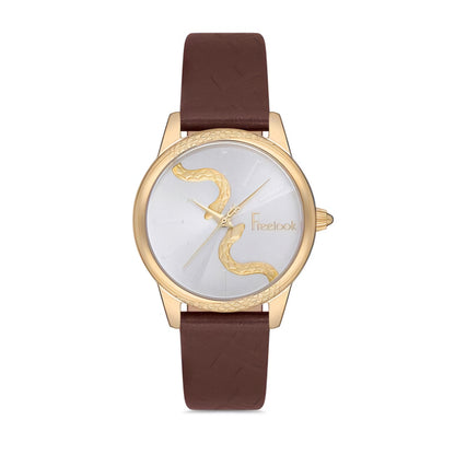 Ceas de Damă Freelook Belle Fashion, Șarpe 3D și Curea din Piele