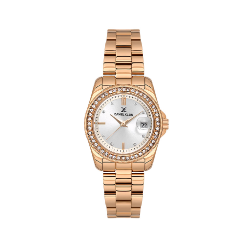 Ceas Fashion de Damă, Premium, Zirconiu și Brățară Bicoloră