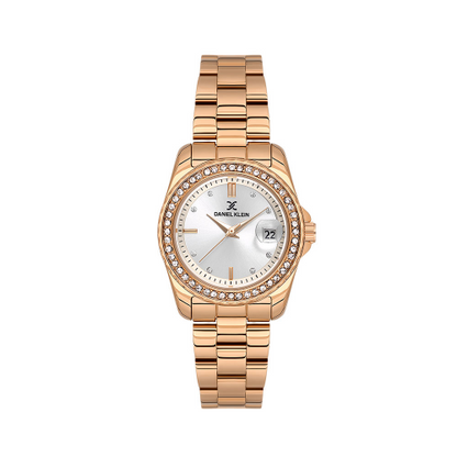 Ceas Fashion de Damă, Premium, Zirconiu și Brățară Bicoloră