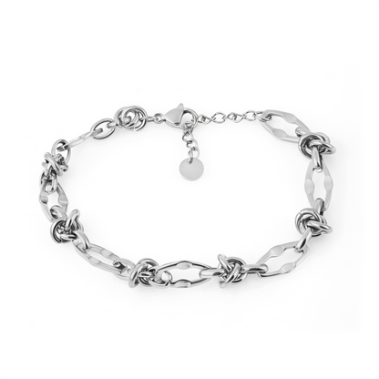 Brățară Elegantă de Damă din Oțel Inoxidabil, Design Împletit și Contrast Bicolor