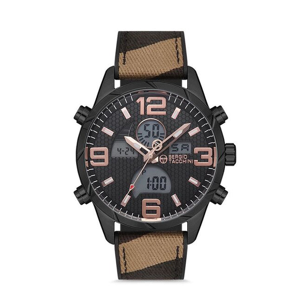 Ceas Bărbătesc Sergio Tacchini Archivio, Sportiv Analog-Digital cu Design Army