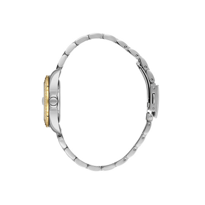 Ceas Fashion de Damă, Premium, Zirconiu și Brățară Bicoloră