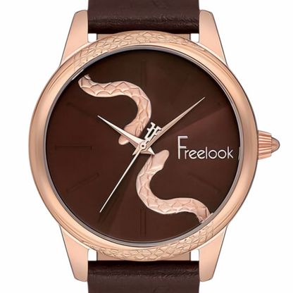 Ceas de Damă Freelook Belle Fashion, Șarpe 3D și Curea din Piele